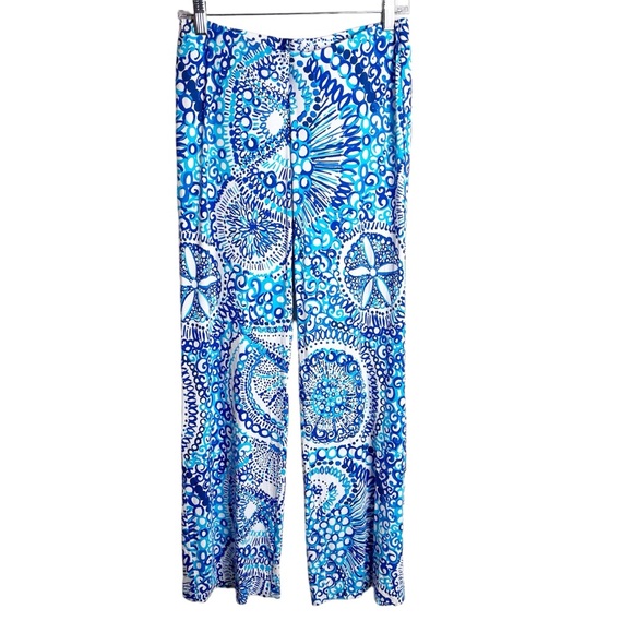 Lilly Pulitzer Pants - Lilly Pulitzer Georgia May Palazzo Pant Size S Resort White Midnight Blues